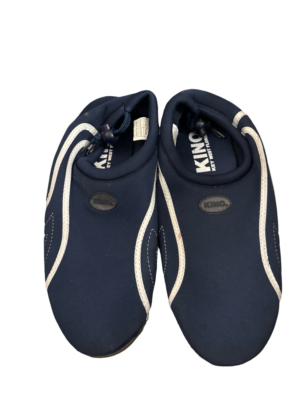 Key West Kino VTG Unisex Navy Slip-On Water Shoes Sicks White Trim Size 8
